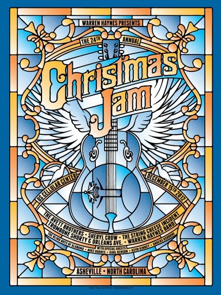 24th Annual Warren Haynes Christmas Jam Poster.  Tip from @HiddenTrack