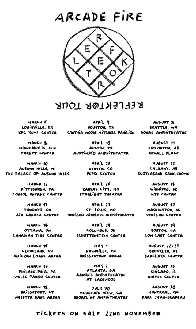 arcade fire reflektor-tour