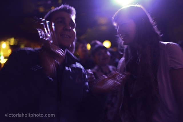 Ryan and Robin pass around the tambourine.