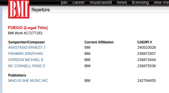 BMI   Repertoire Search