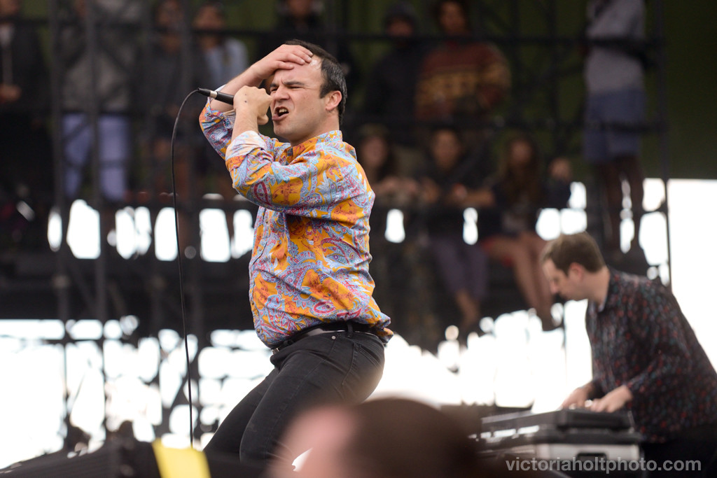 Future Islands perform on the Sasquatch Stage on May 25th, 2015.