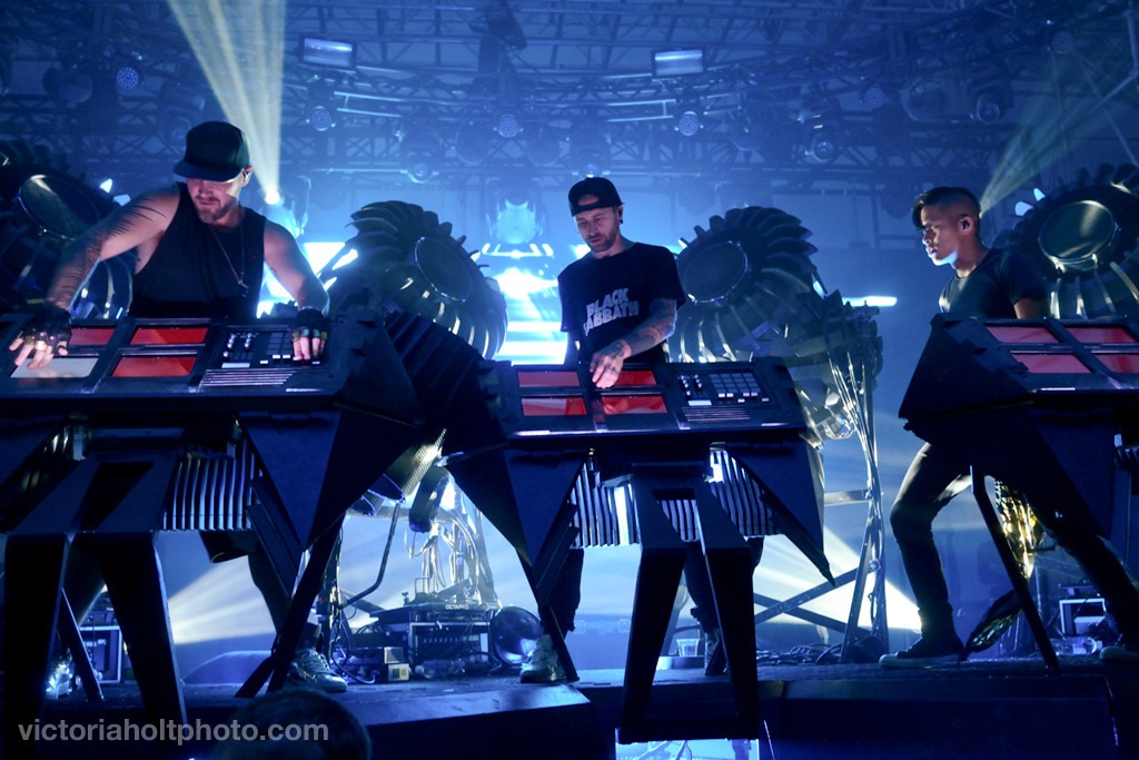 The Glitch Mob performs on the El Chupacabra Stage on Monday, May 25th, 2015.
