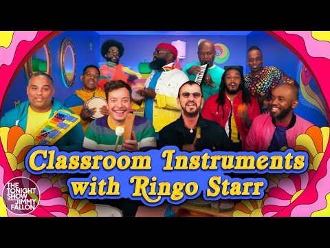 Ringo Starr, Jimmy Fallon &amp; The Roots Sing &quot;Yellow Submarine&quot; (Classroom Instruments)