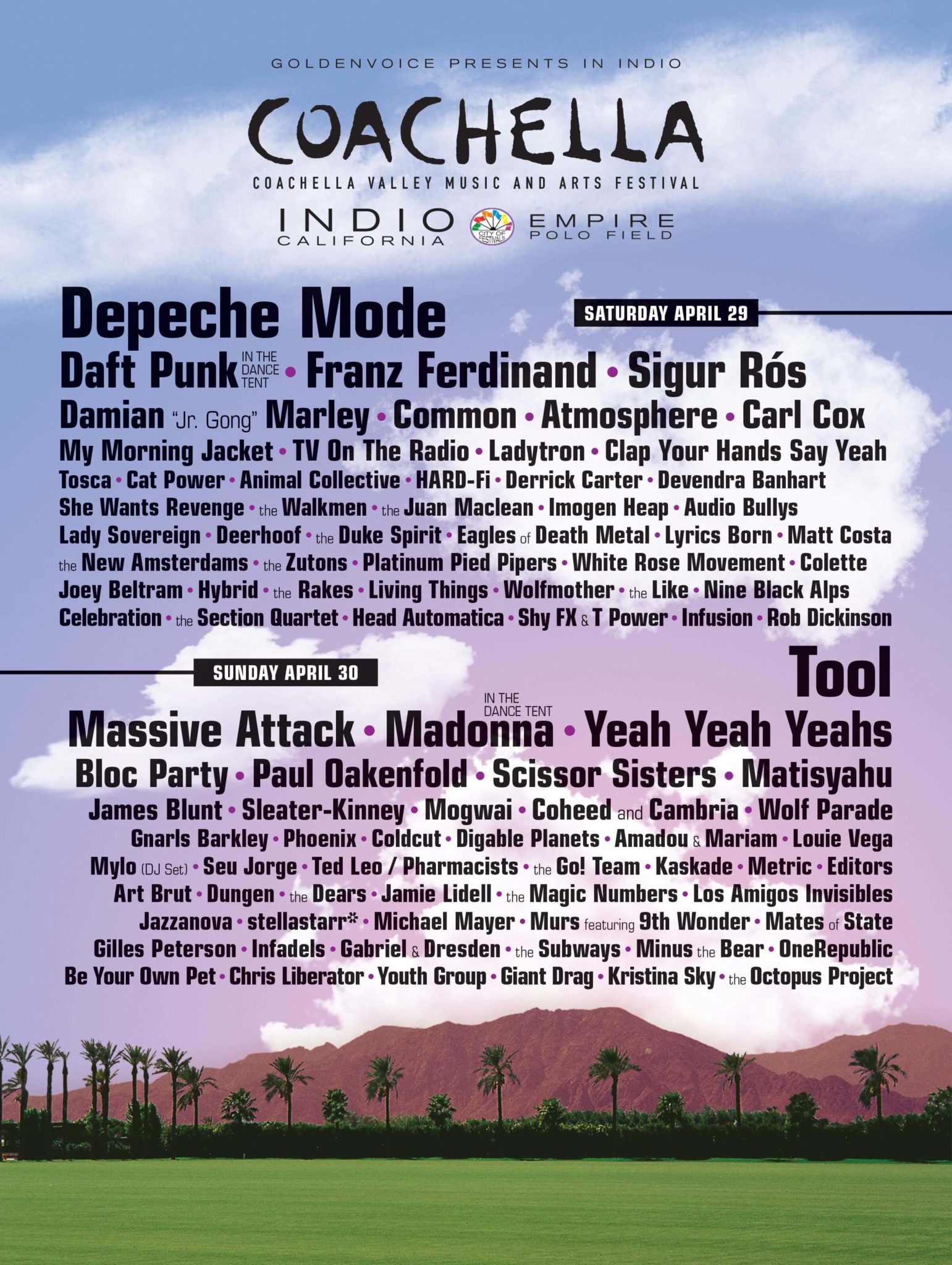 Coachella 2006 Lineup Announced!