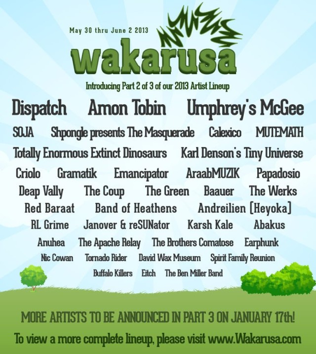 wakarusa phase 2 lineup