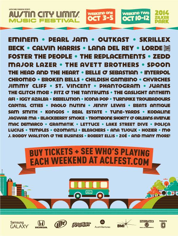 acl festival lineup