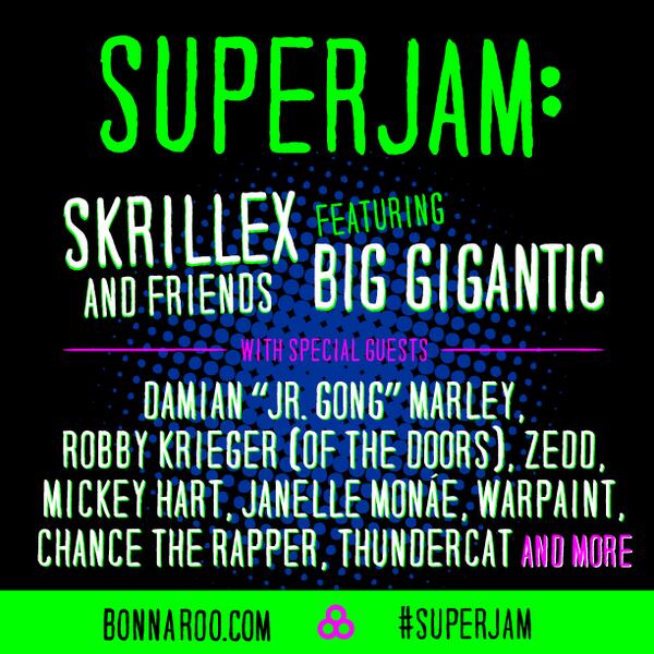 skrillex superjam bonnaroo 2014