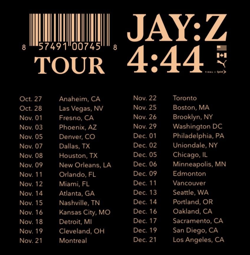 Jay Z Announces 4 44 Tour Dates Live Music Blog