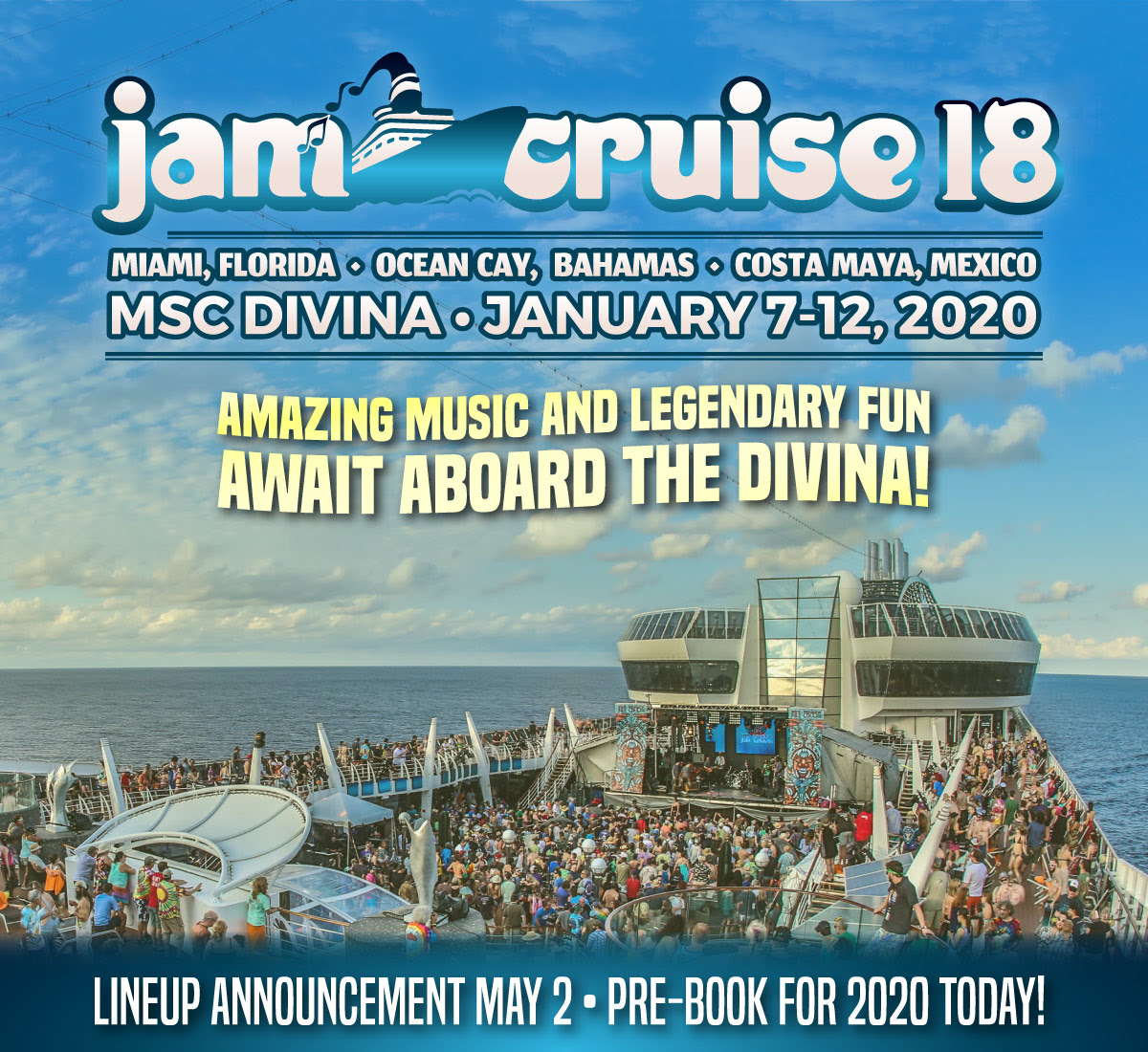 All Aboard for Jam Cruise 18! 2020 Lineup Announced 🚢 LIVE music blog