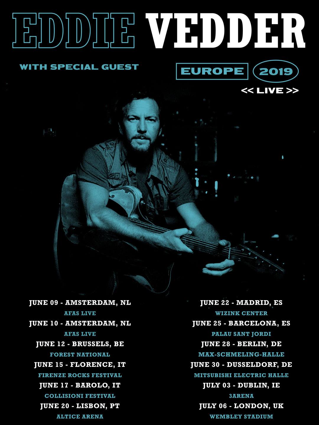 Eddie Vedder Announces 2019 Solo European Tour Dates LIVE music blog