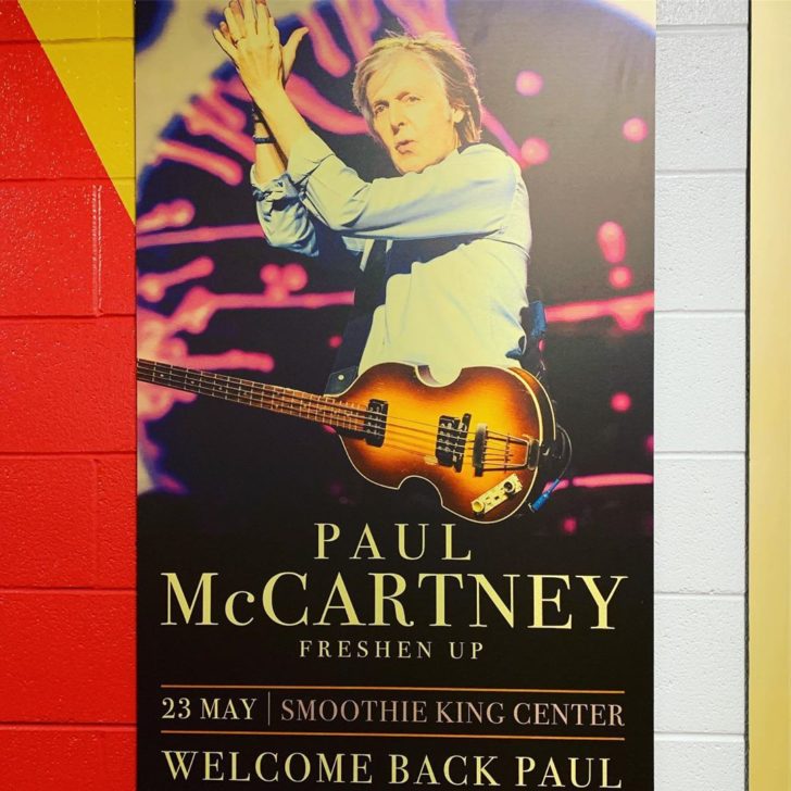 paul mccartney freshen up smoothie king center may 23 2019 poster welcome back paul