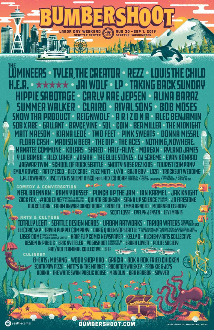 bumbershoot announces 2019 lineup live music blog