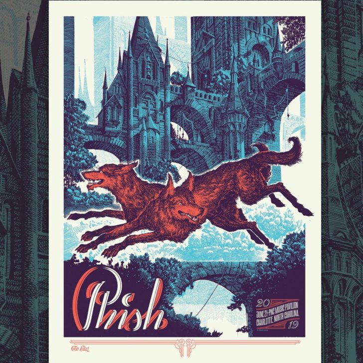 phish june 21 2019 poster pnc music pavilion charlotte nc