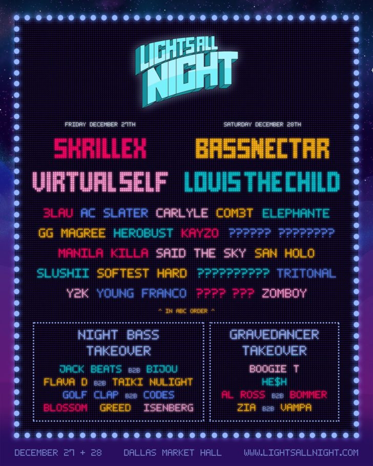 lights all night 2019 lineup