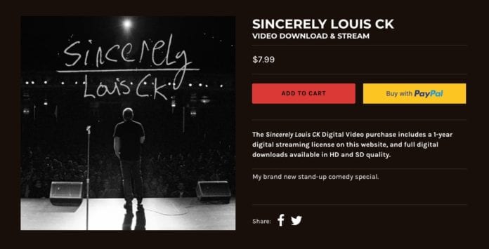 Louis C K Releases New Comedy Special Sincerely Louis Ck Live Music Blog