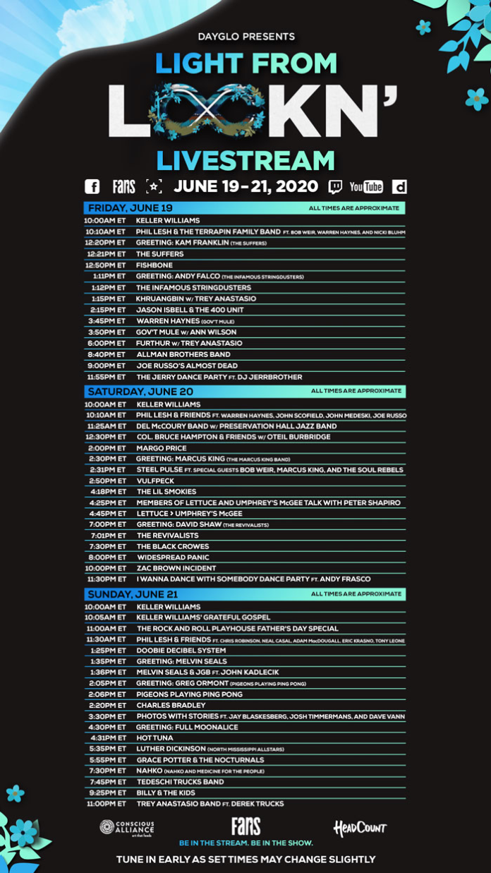 Light from LOCKN' Livestreams Happening All Weekend LIVE music blog